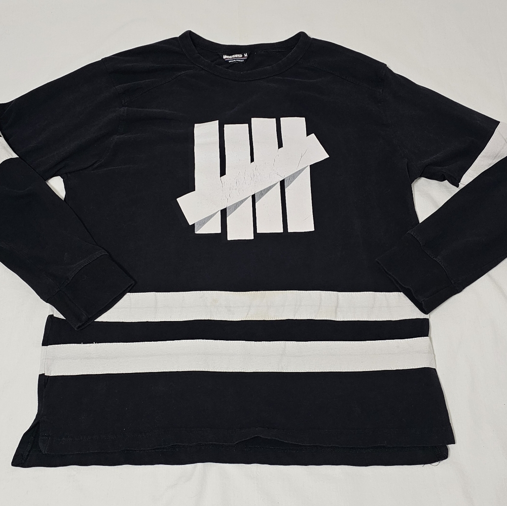 Undefeated Hockey Jersey #15 Men's Mediumn Black & White